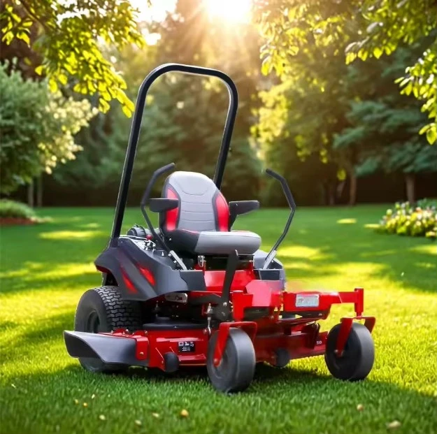 Industrial 25hp Zero Turn Mower with 12 Gear Height Adjustment Twin Cylinder Air-Cooled Engine Hydraulic Transmission System