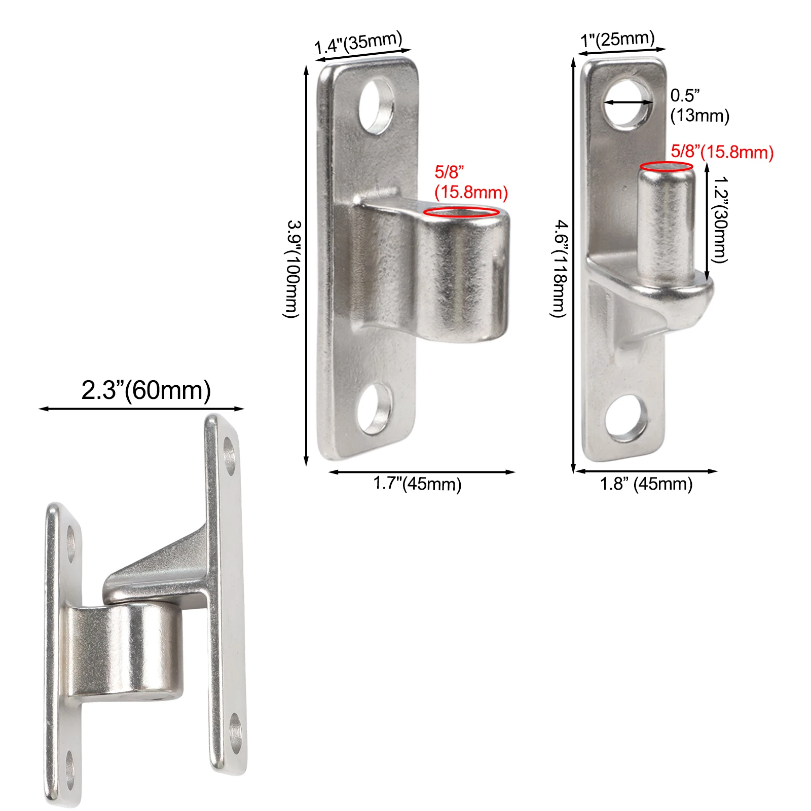 304 Stainless Steel Door Hinges for and Fences Wall Panel Accessories for Barn and Garden  304 Stainless Steel
