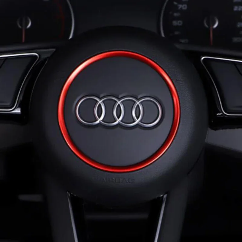 Car Steering Wheel Decoration Ring Trim Cover Sticker For Audi A1 A3 A4 A5 A6 A7A8 Q3 Q5 Q7 SQ5 S1 S3 S4 S5 S6 S7 S8 RS3 RS5 RS6