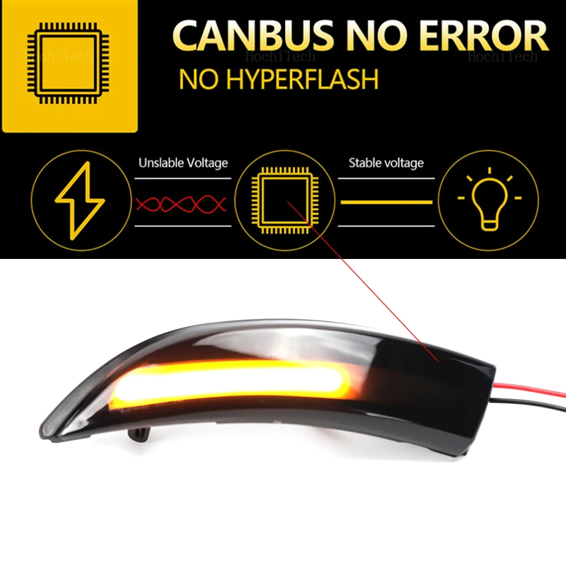 2PCS LED Dynamic Turn Signal Light Mirror Indicator Blinker Lamp for Ford Fiesta Mk7 2008-2017 for Ford B-Max