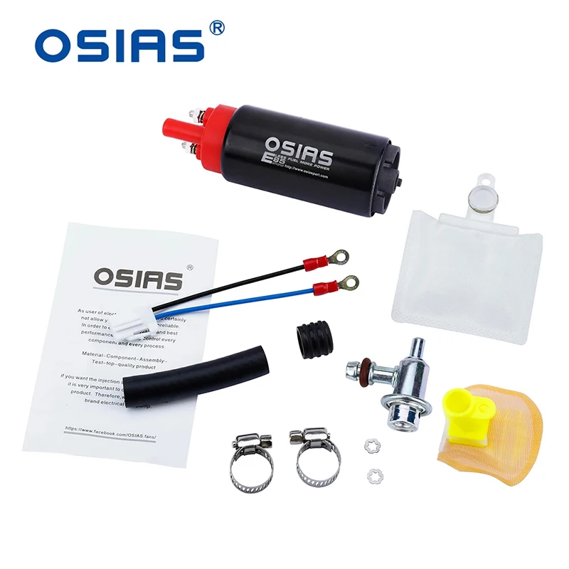 

OSIAS New Intake EFI 12V 100LPH Fuel Pump for 2003-2006 Honda CBR600RR + Pressure Regulator 15410-35F00