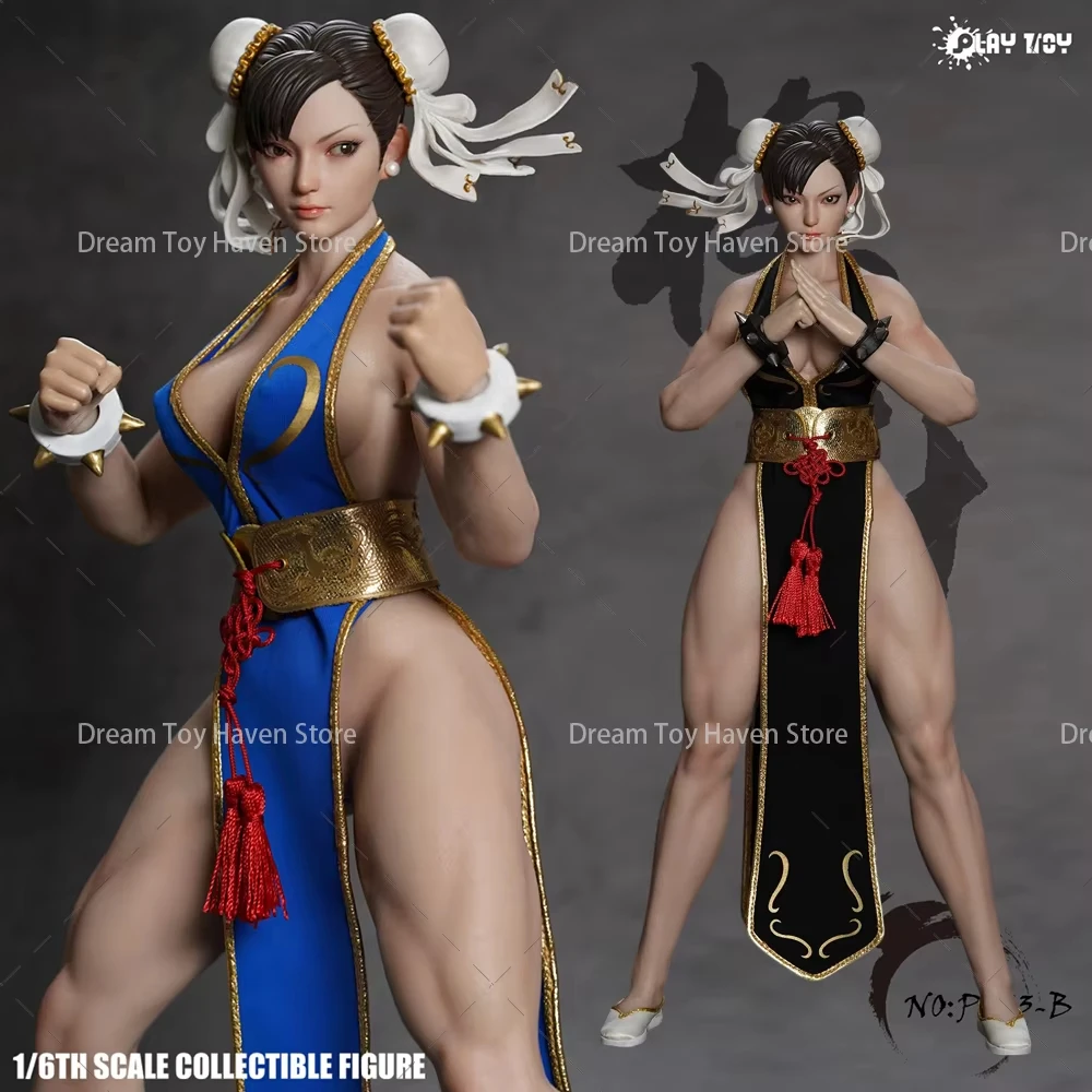 

Play Toy P023 1/6 Scale Female Soldier Beauty Fighting Goddess Chun Li Movable Eyes 12inch Action Figure Doll Collectible Toys