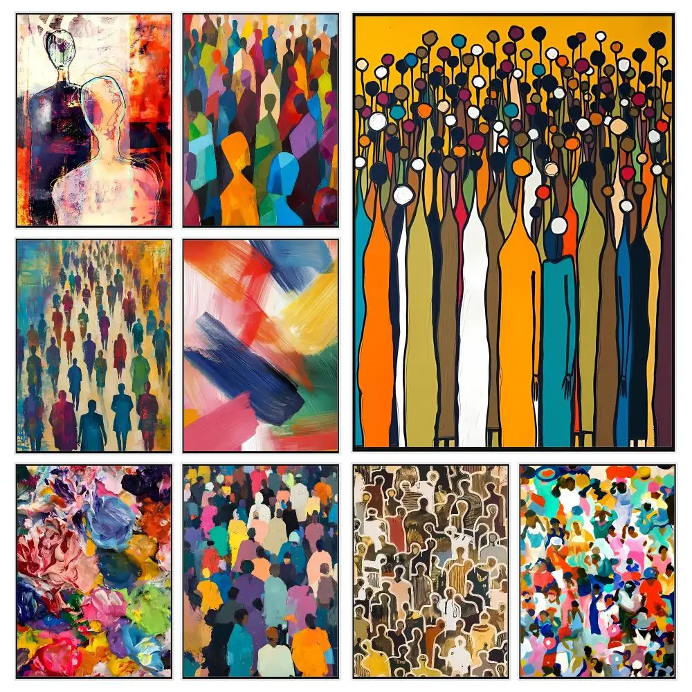 Abstract Concept A-abstract people Poster Trendy Aesthetic Wall Decor for Dorm & Bedroom