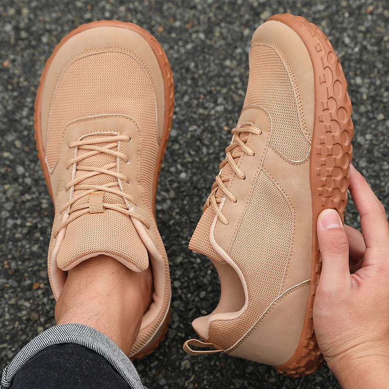 Herrenschuhe Größe 36-46, große Größen, Barfußschuhe, breite Zehenbox, 0 Drop, Casual-Sneakers, Outdoor-Minimalist-Schuhe für Cross-Country-Lauf und Walking. – Detail 8