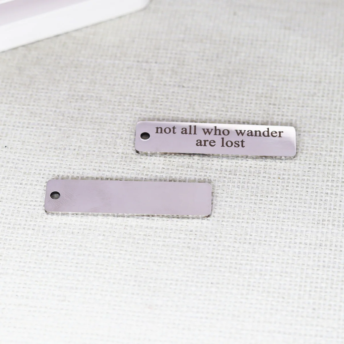 3pcs/Lot Not All Who Wander Are Lost Laser Engraved Disc Message Stainless Steel Charm for Jewelry Making Pendants Accessories
