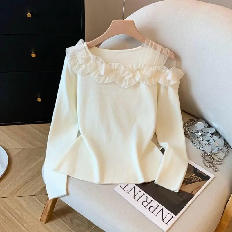 

Базовая рубашка с длинными рукавами из французской бархатной сетки на осень и зиму, универсальный темперамент, облегающий топ и утягивающий топ