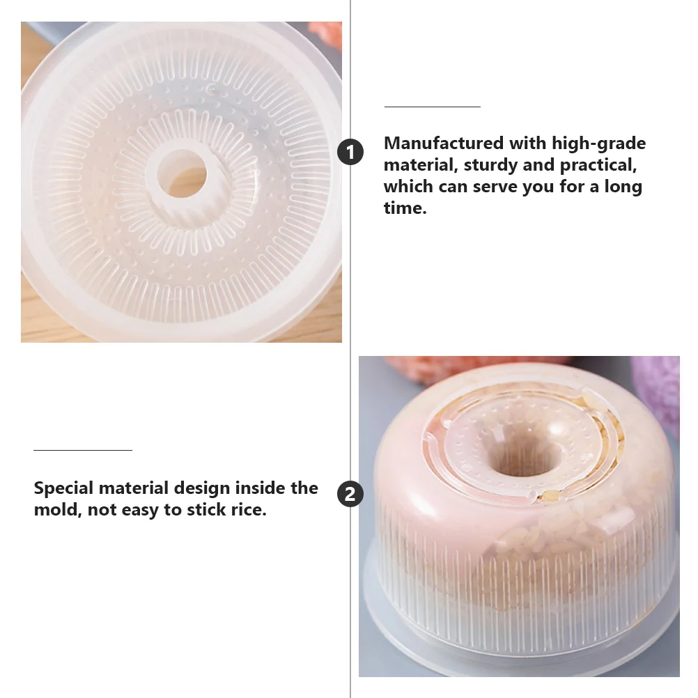 

2Pcs Plastic Onigiri Molds Sushi Mold for Rice Ball Making DIY Kitchen Utensils Convenient Onigiri Making Tools Set