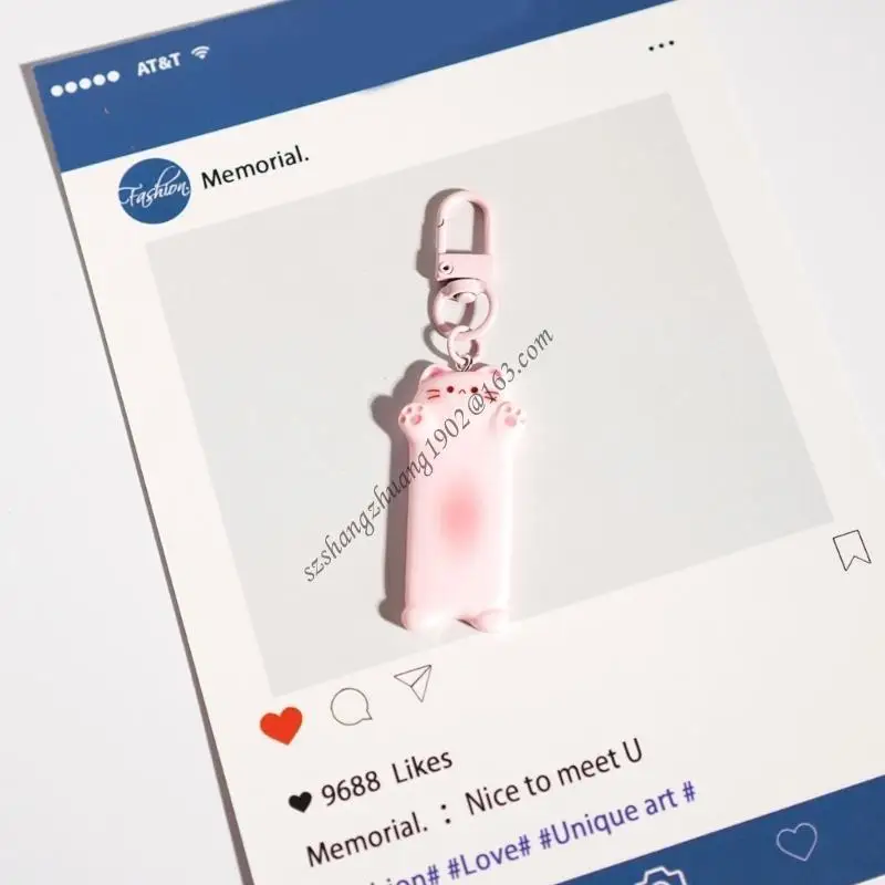 

Q6RB очаровательный мультяшный кот, аксессуар для ключей, художественное изделие из смолы, брелок с изображением кота, подарок и