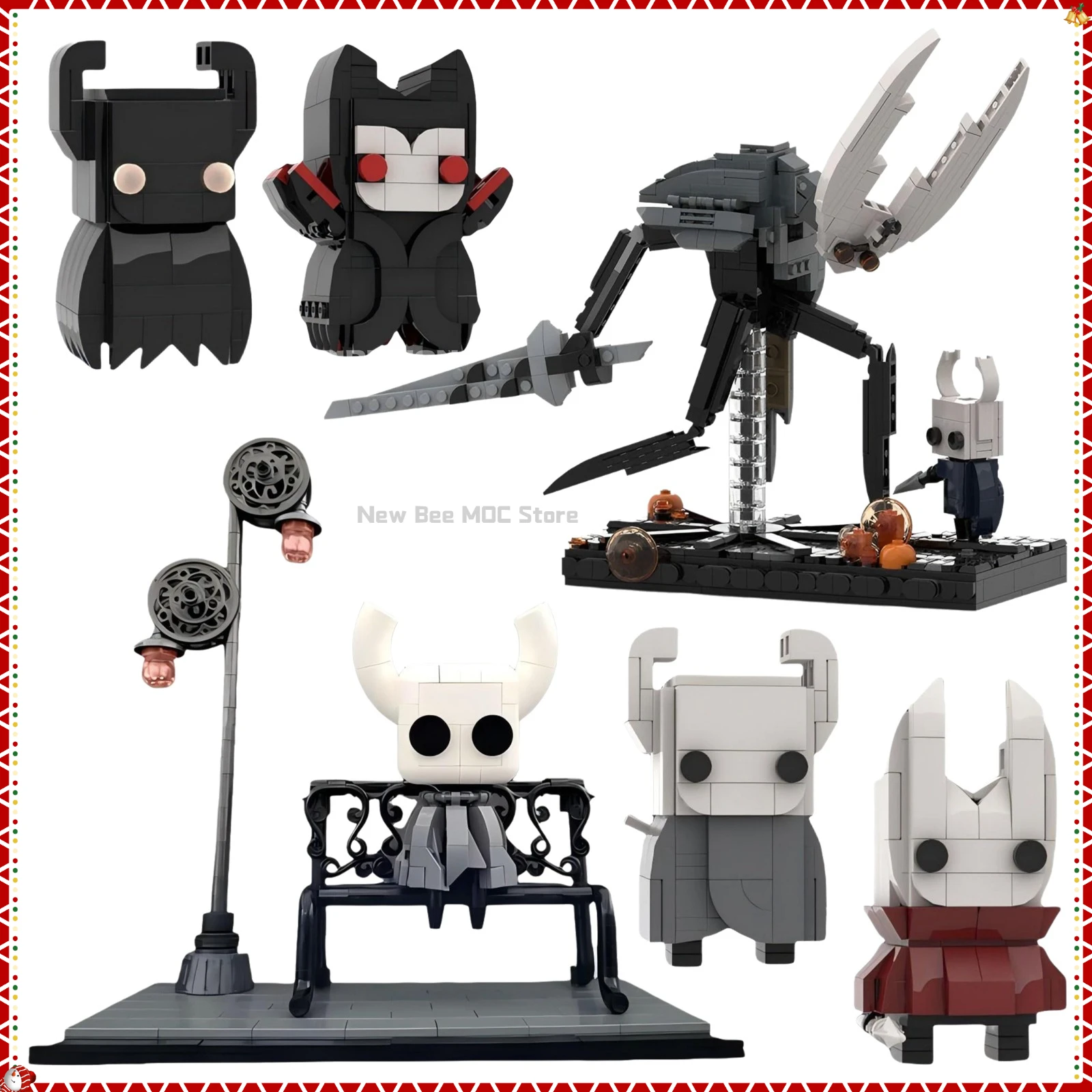 

MOC Game Action Figures Brickheadz Hollowed Knight Building Blocks Kits Ghost Shadow Wasp Doll Model DIY Kid Toy Birthday Gift