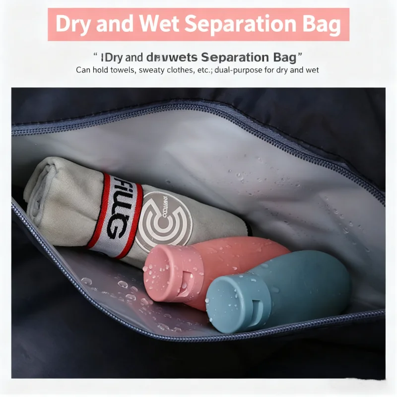 Travel Gym Bags Dry Wet Separation Shoulder Bag Yoga Fitness  Backpack Men Women Waterproof With Shoe Compartment Sports Handbag image 5