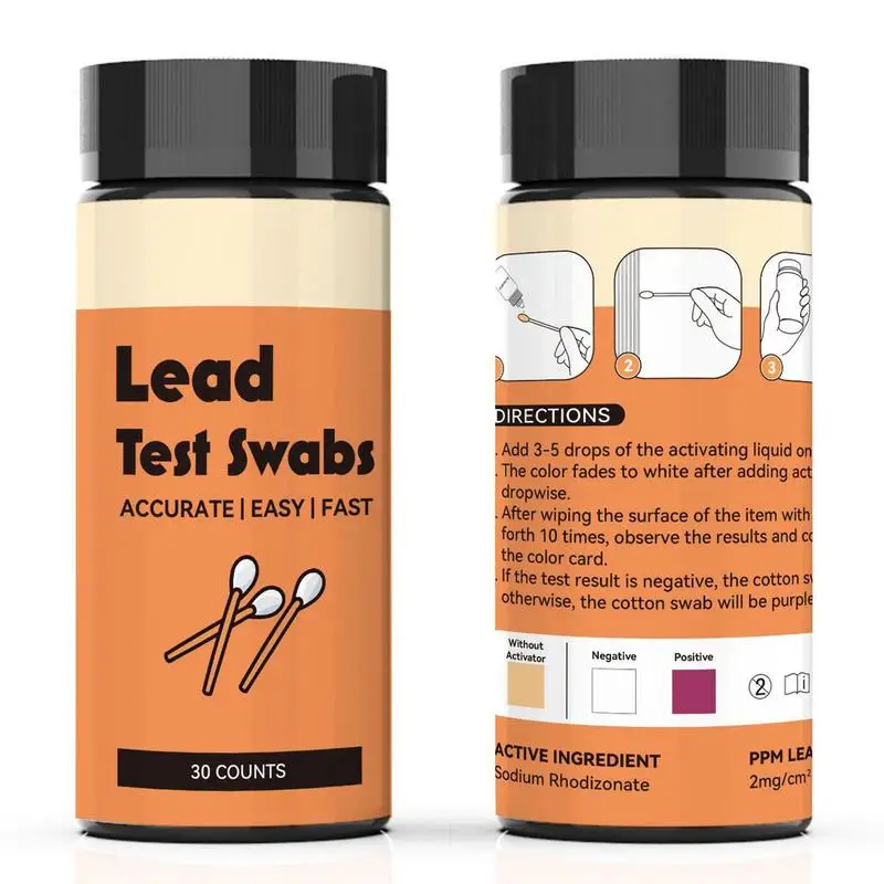 

Lead Testing Kit 30 Pcs Rapid And Accurate Lead Check Swabs Results In 30 Seconds Instant Lead Test For Painted Wood Plaster