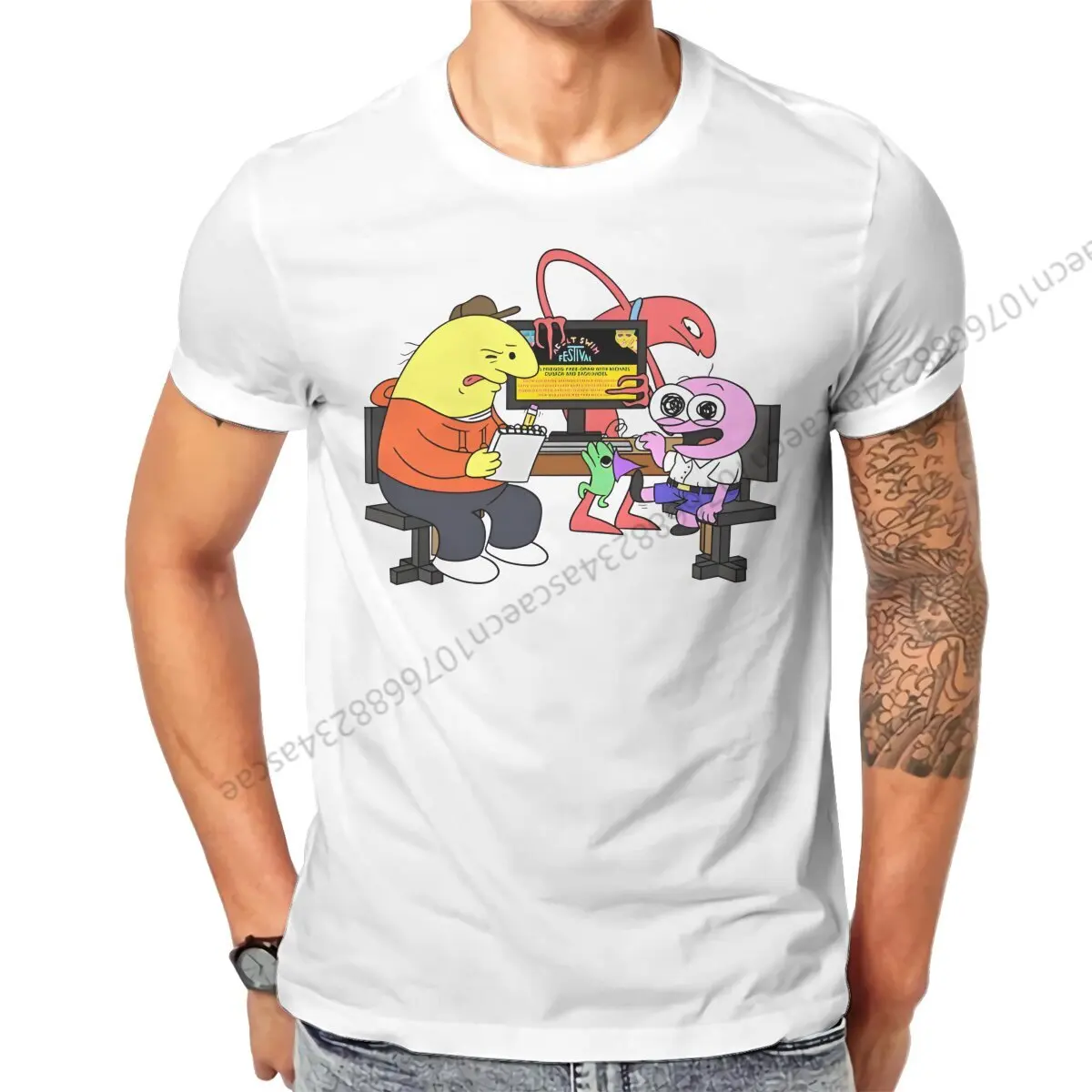 Lachende Vrienden Starss T Shirt Mannen Tees Zomer Kleding Katoenen O-hals T-Shirt