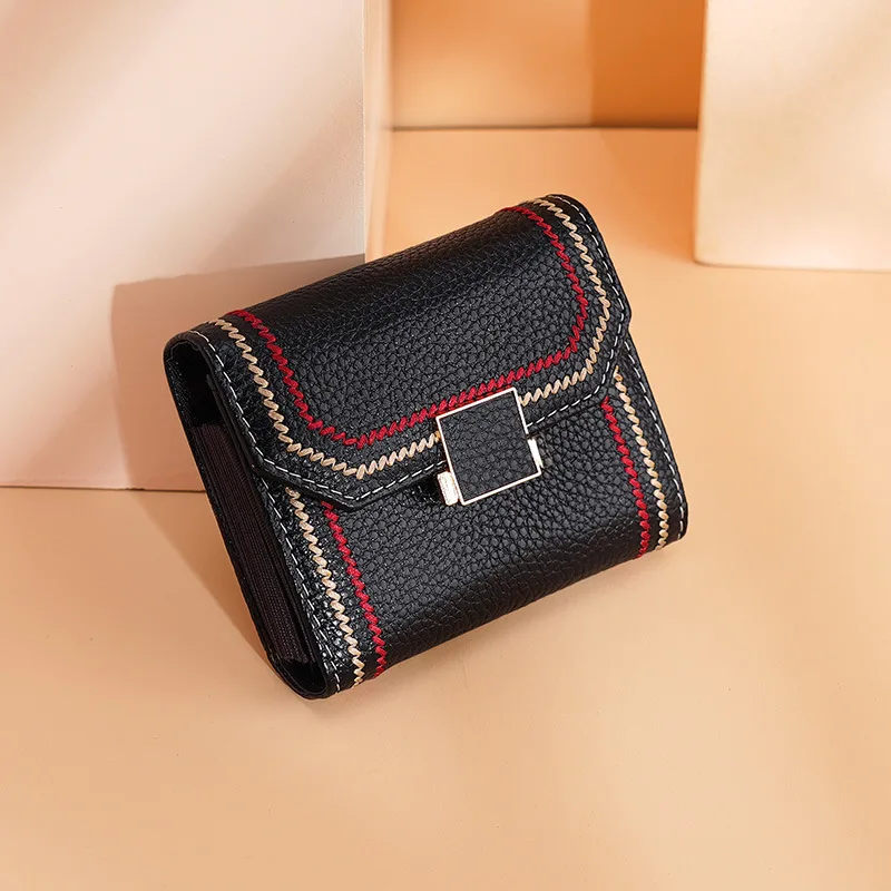 Genuine Leather Card Holder women top grain cowhide multi-slot credit card case slim wallet RFID blocking