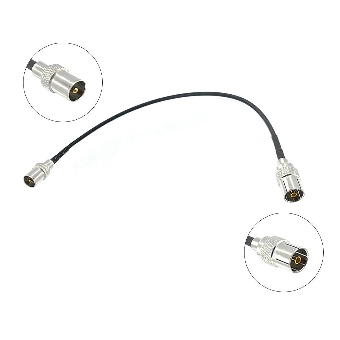 RG174 Kabel Iec Pal Dvb-T Tv Vrouwelijke F Plug Connector Rf Jumper Pigtail Adapter 20Cm