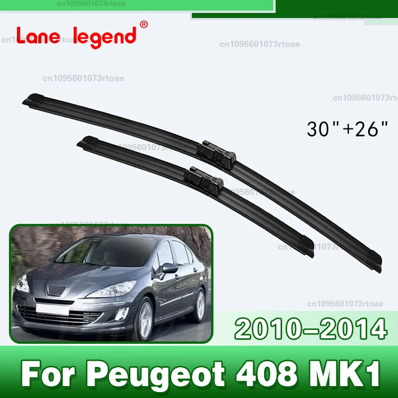 

Front 30"+26"Wiper Blades Soft Rubber Windscreen Wipers Auto Windshield Car Wiper For Peugeot 408 MK1 2010 2011 2012 2013 2014