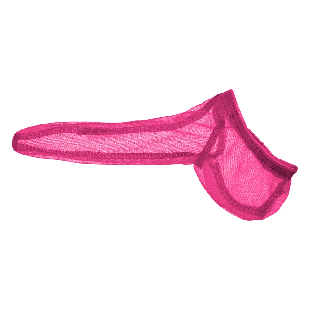 

1pc Sissy Sexy Mens Mesh Sheath Pouch Solid Color Cover Thongs C-Strings Nightclub Underwear Exotic Panties