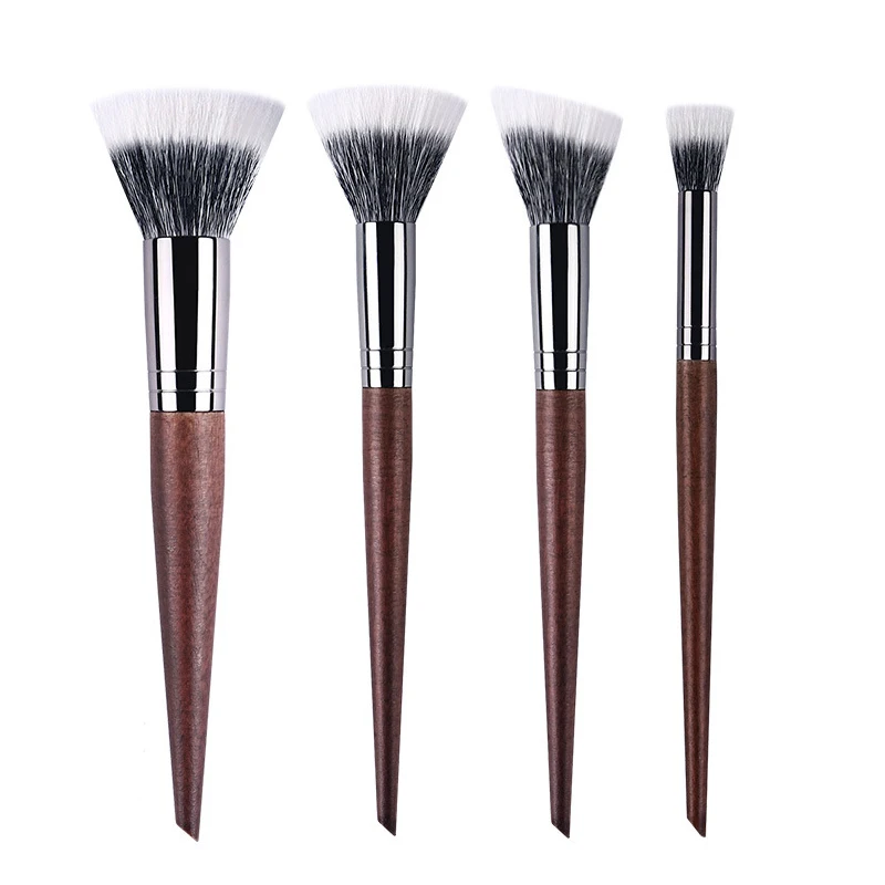 Professional Makeup Brushes Powder contour Setting Multi-Functional Make up Brush Stippling Blush soft Natural wood goat hair