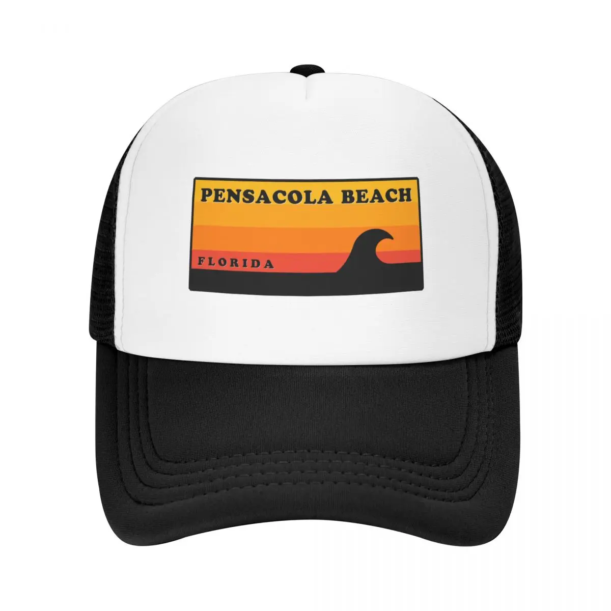 

Pensacola Beach Florida Vintage Retro Surf USA Travel Vacation Summer Sunset Beach Baseball Cap