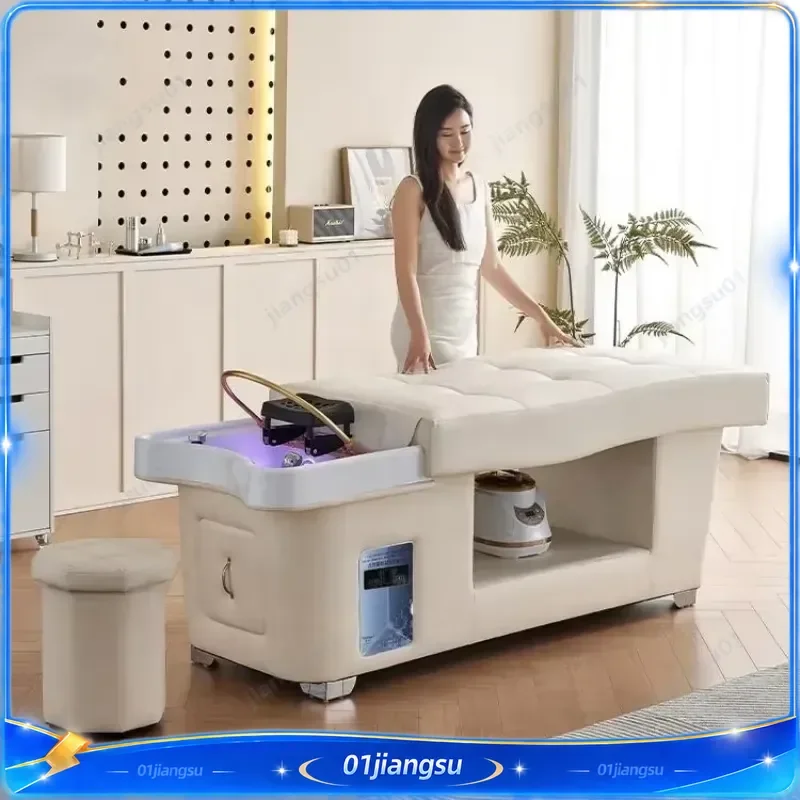 Commercial Shampoo Bed Hair Salon Furniture Head SPA Fumigation Machine Massage Table for Leisure Health Store Professional