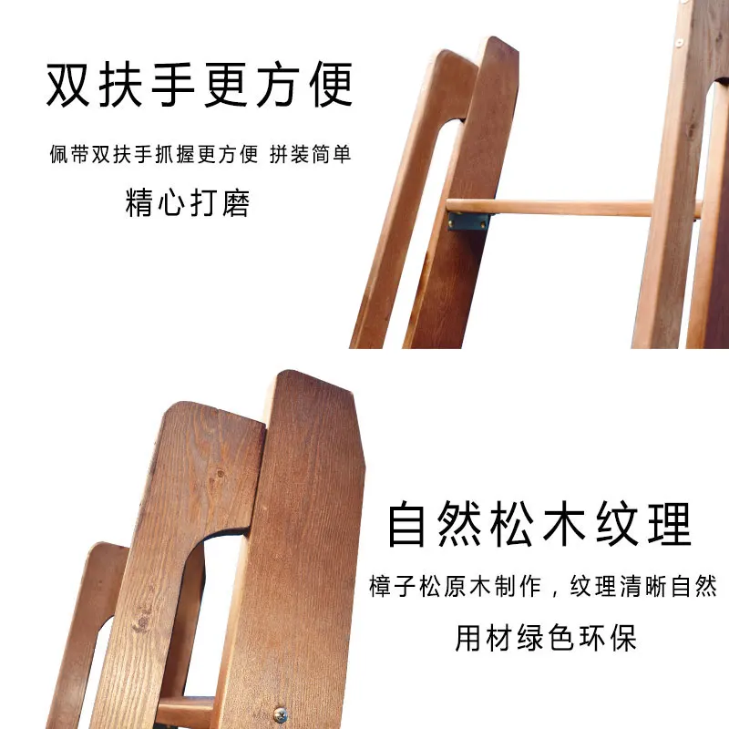 سلم درابزين بسيط من الخشب الصلب الداخلي للمنزل، سلم بطابقين لسرير الأم، تخفيضات واحدة لخطوات التسلق العلية #3