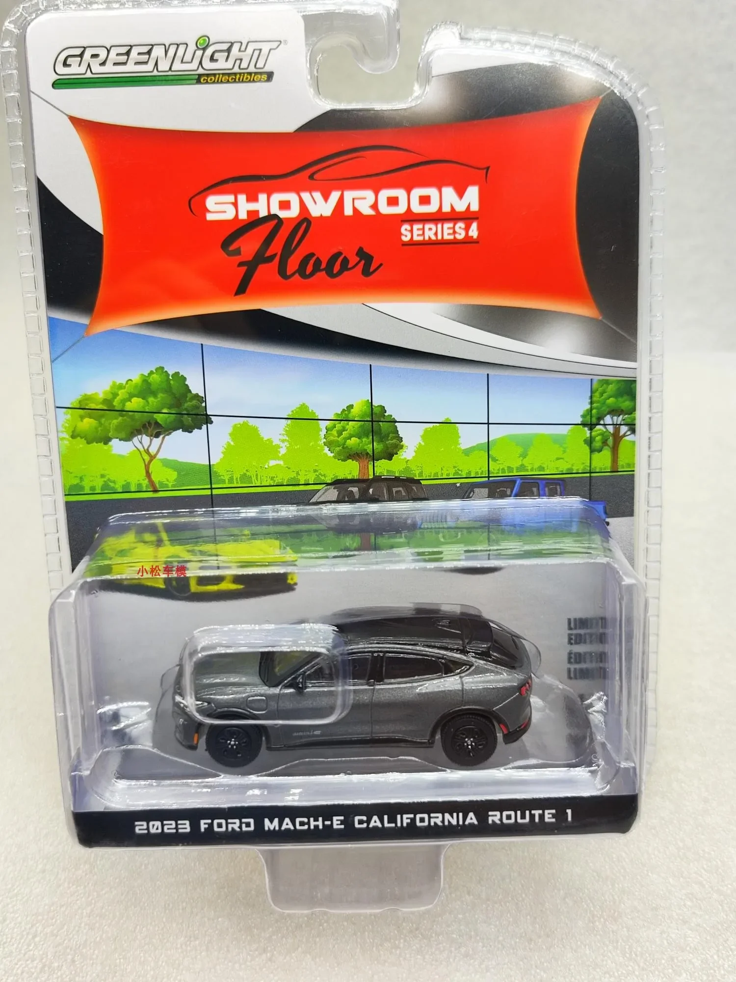 1: 64 Exhibition Hall Floor Series 4-2023 Ford Mustang Mach-E California Highway 1 Carbonized Grey Alloy car model