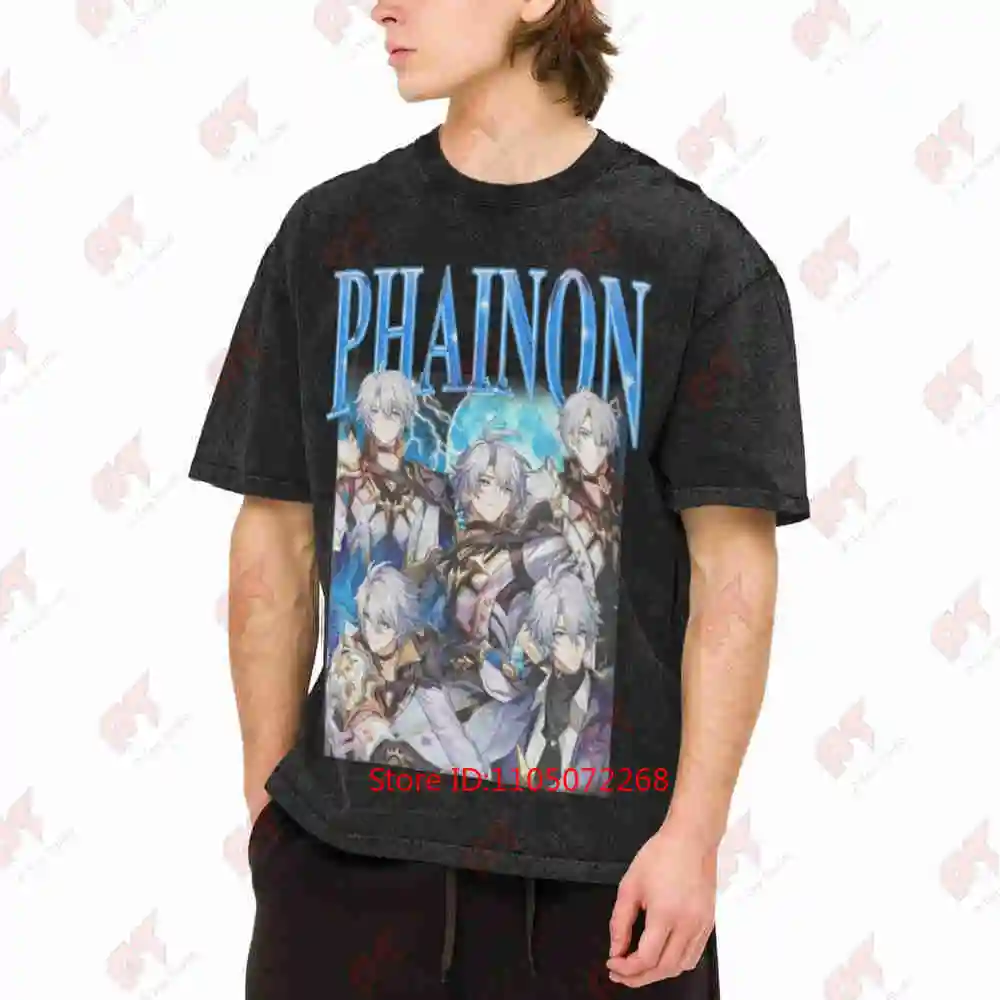 Phainon Honkai Star Rail Gaming Bootleg Husbando Vintage Washed Tee Pure Cotton T-Shirt