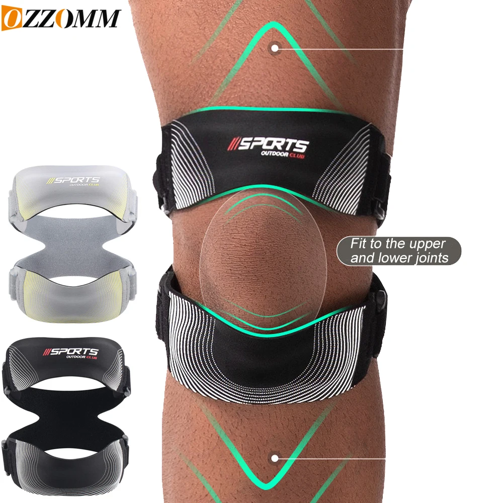 1PCS Patella Knee Brace Pro for Meniscus Tear,Adjustable Orthopedic Compression Patellar Tendon Support Strap with Patella Pads