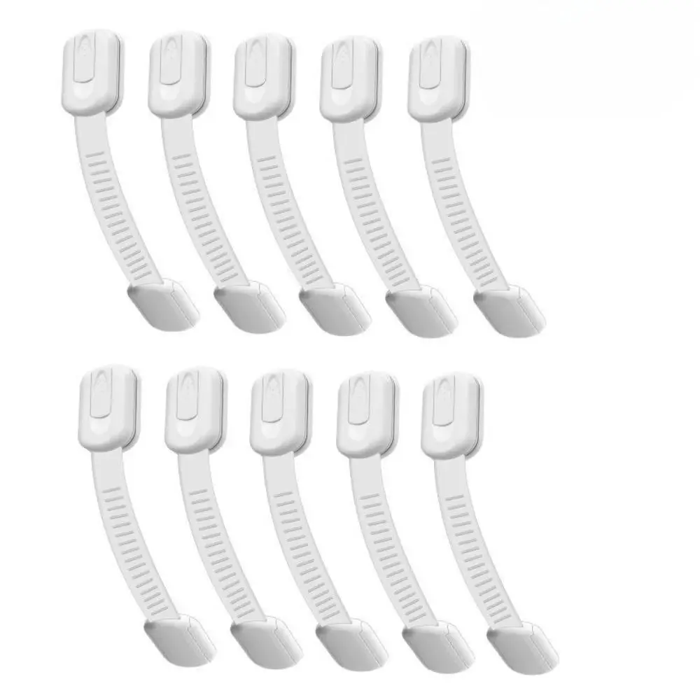 

4Pcs/10Pcs Self-adhesive Child Safety Lock Safety Protection Durable Cabinet Lock Anti-Opening Window Door Stopper Cabinet