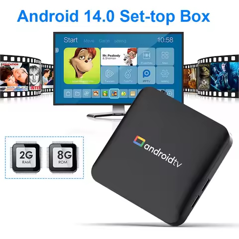 Android 14.0 Smart TV Box H96 Max S905L3 Home Theater Bluetooth With Google Voice Media Player 2G 16G 4K HD Video Set TV BOX