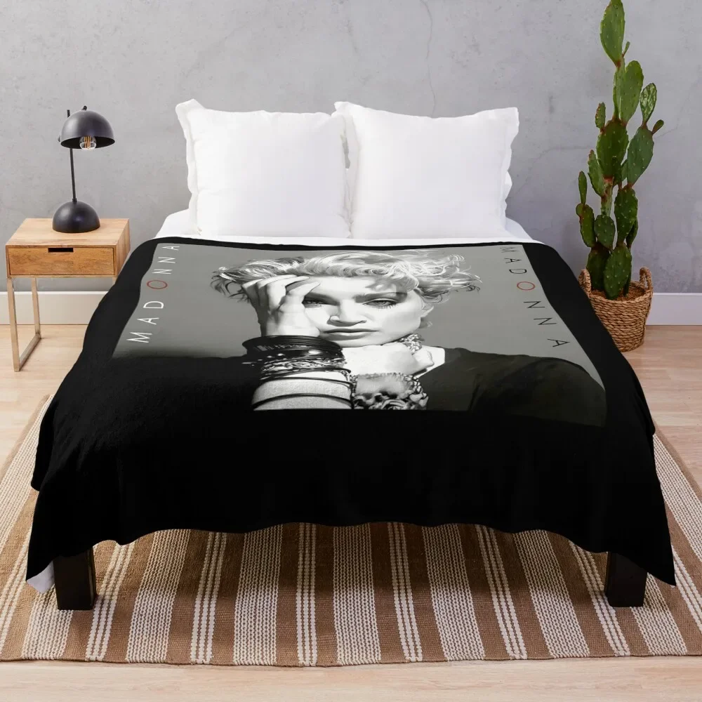 

Vintage Qeen of Pop 80s - Love of My Life Madnná Throw Blanket Summer anime Warm Loose Blankets