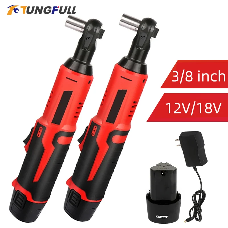 

Electric Ratchet Wrench Right Angle Ratchet Wrench Impact Drill 18v Rechargeable Screwdriver Removal Screw Nut Car Repair Tool