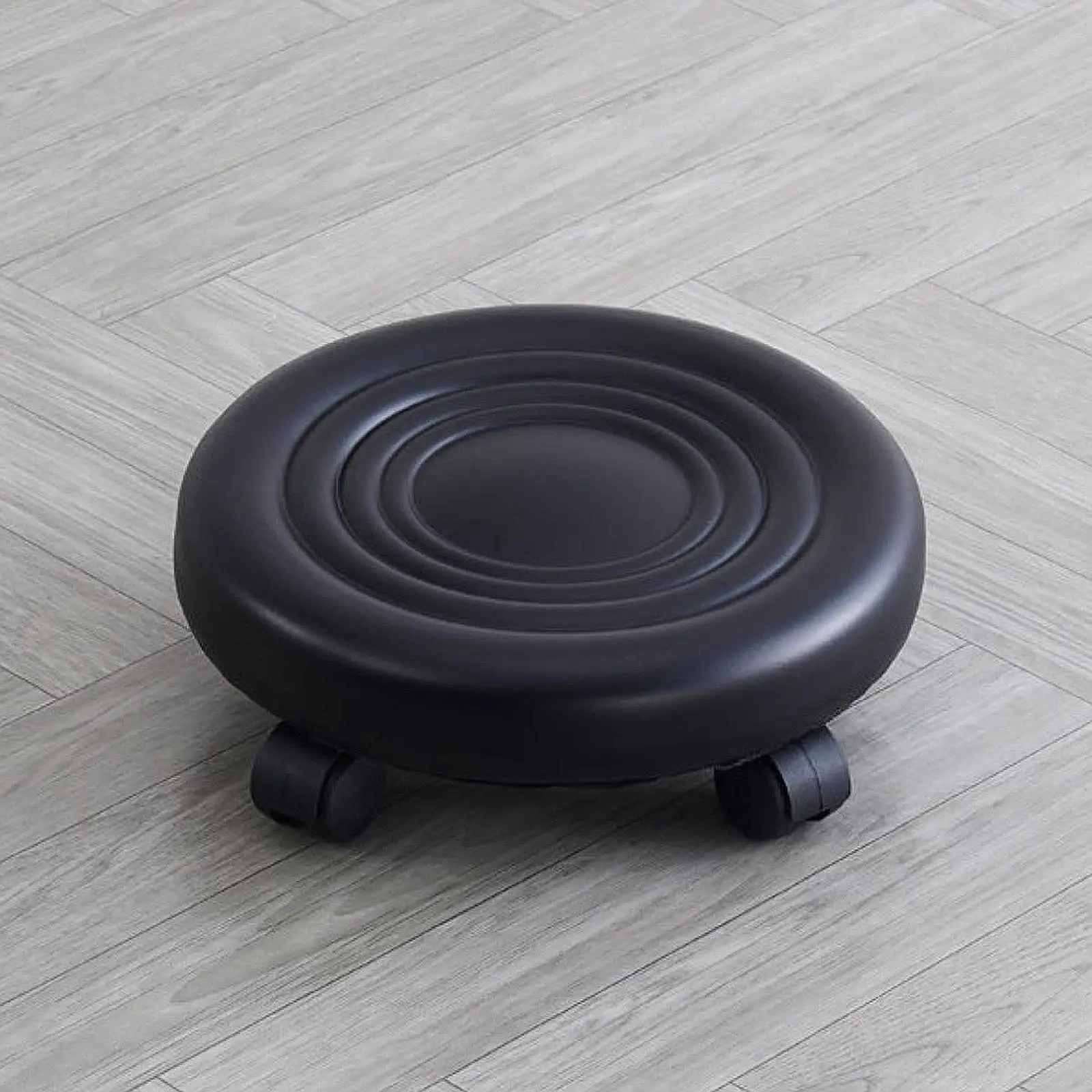 

Low Rolling Stool with Wheels 360° Rotating Rolling Seat Sofa Foot Rest Roller Seat Short Stool for Playroom Kitchen