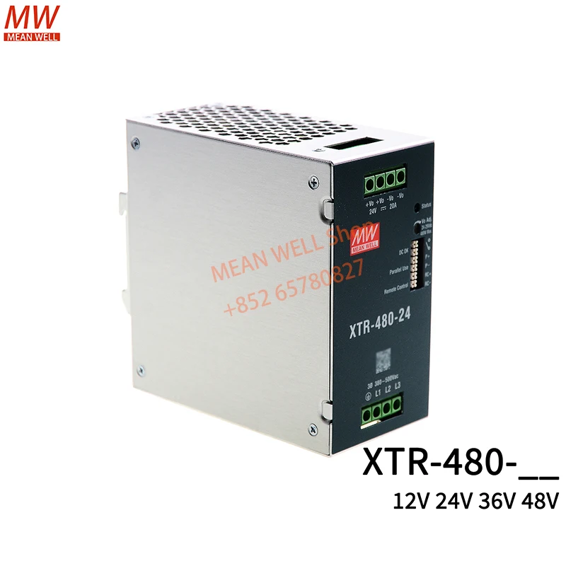MEAN WELL 320W Three-phase rail-type switching power supply XTR-480-12 XTR-480-24 XTR-480-36 XTR-480-48 XTR-480-24LA