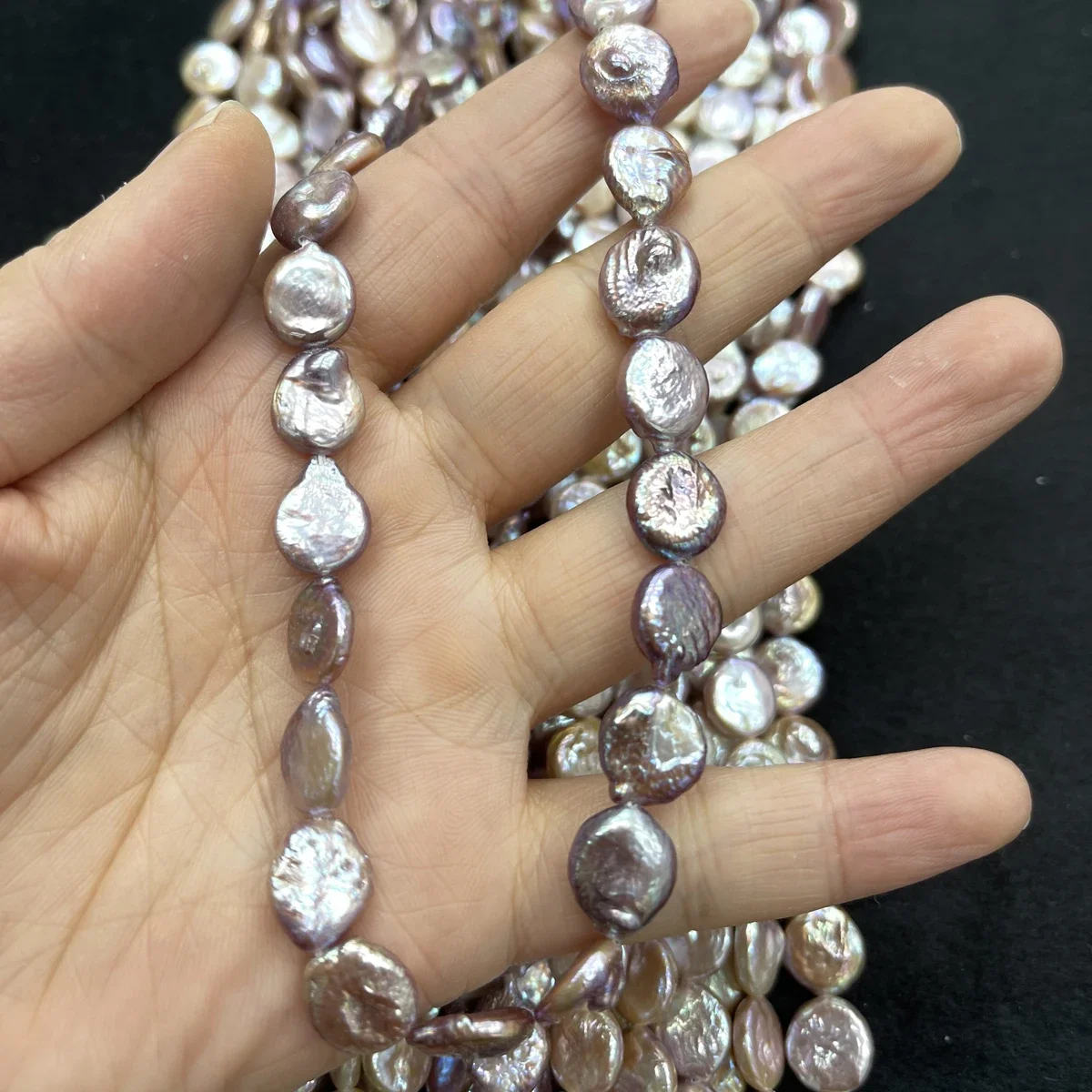 Natural Freshwater Loose Spacer Baroque 10-11mm Button Pearls Bead for Jewelry Making Supplies DIY Necklace Bracelet Accessories