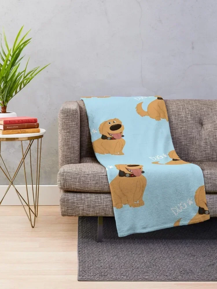 Dug the Dog WITH TEXT Throw Blanket Bed covers Giant Sofa Blankets