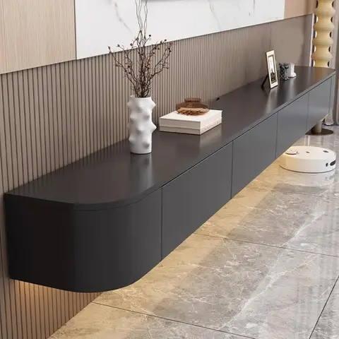 Mobile TV da parete per soggiorno - Console multimediale moderna galleggiante, supporto TV sospeso da 160 cm