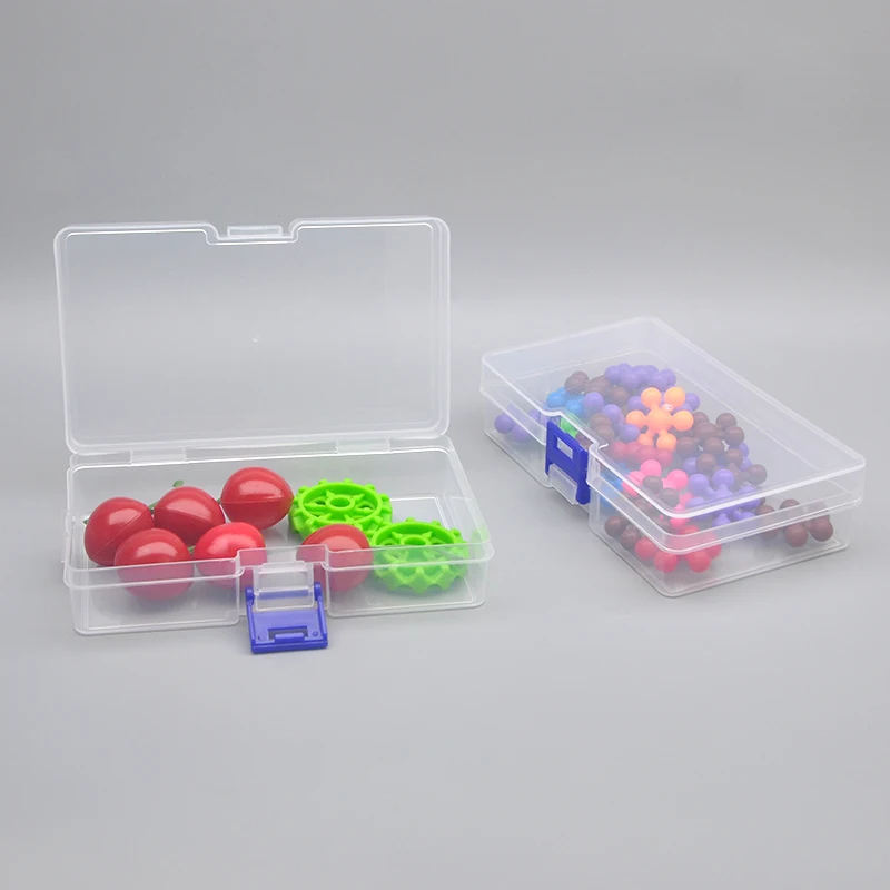 5 transparent plastic storage boxes can accommodate small items, small toys, decorations, small cards, sorted storage, not messy