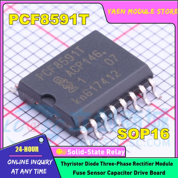 5PCS/LOT PCF8591T PCF8591 SOP-16 NEW Digital to analog converter IN STOCK