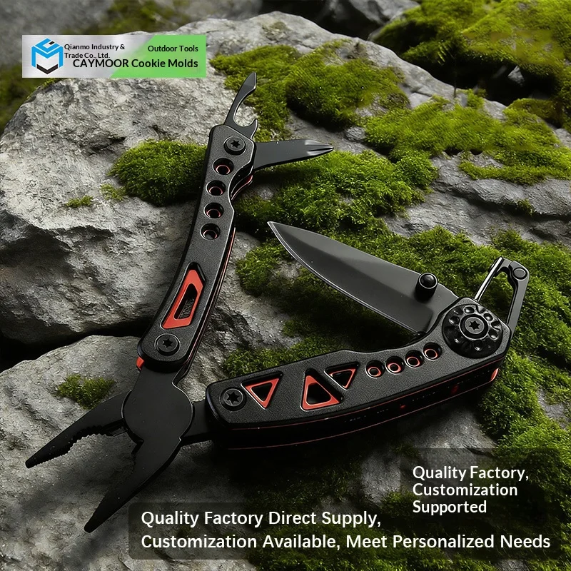 EDC Tool Mini Multi functional Clamp Knife Outdoor Climbing Equipment Hiking Cycling Portable Emergency Tool