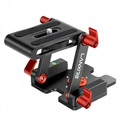 Lanxire Z-Flex Tilt Head Z Type Tripod Head with 4 Adjust/Fixing Knob, Quick Release Plate and Spirit Level for Tripod/DSLR