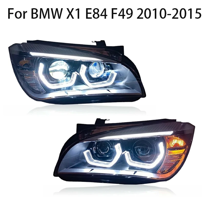 Headlight For BMW X1 E84 F49 2010-2015 Car Lights DRL Angel Eyes Design LED Head Light Bi Xenon Lamps Automotive Accessories