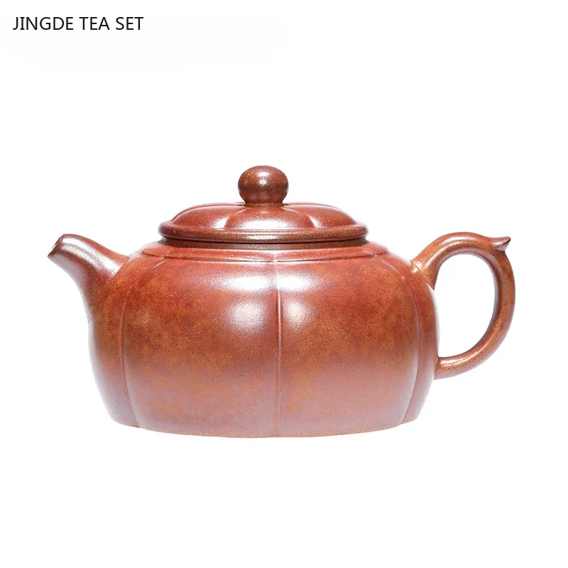 

1PC 180ml Chinese Yixing purple clay teapot Handmade beauty teapot custom filter tea infuser home tea ceremony accessories