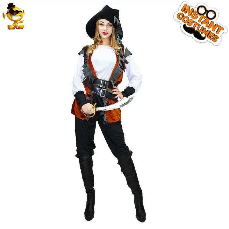 

Adult Women's Pirate Cosplay Costume Stage Performance Party Outfit Halloween Themed Unique Design Traditional Chinese Style ...