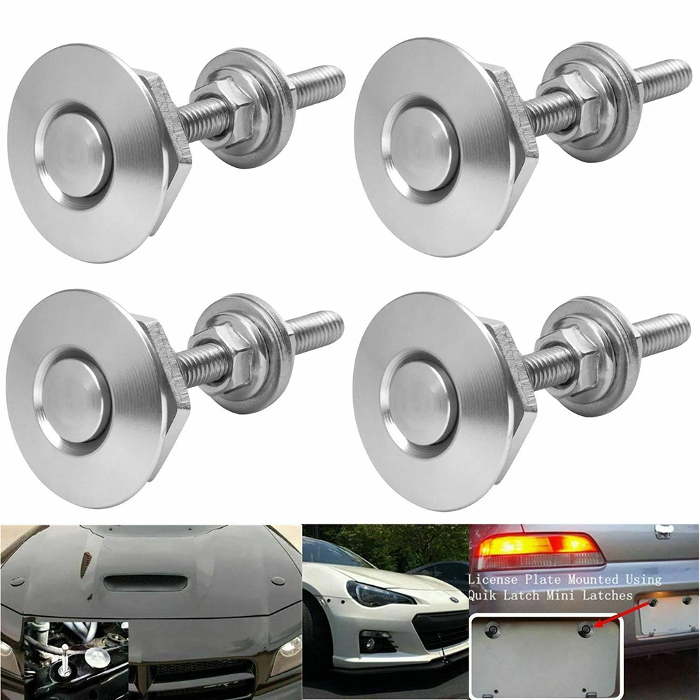 

Lock Clip Push Button Quick Release Lustrous Appearance And Low Profile Design Silver Car Clip High Temperature.
