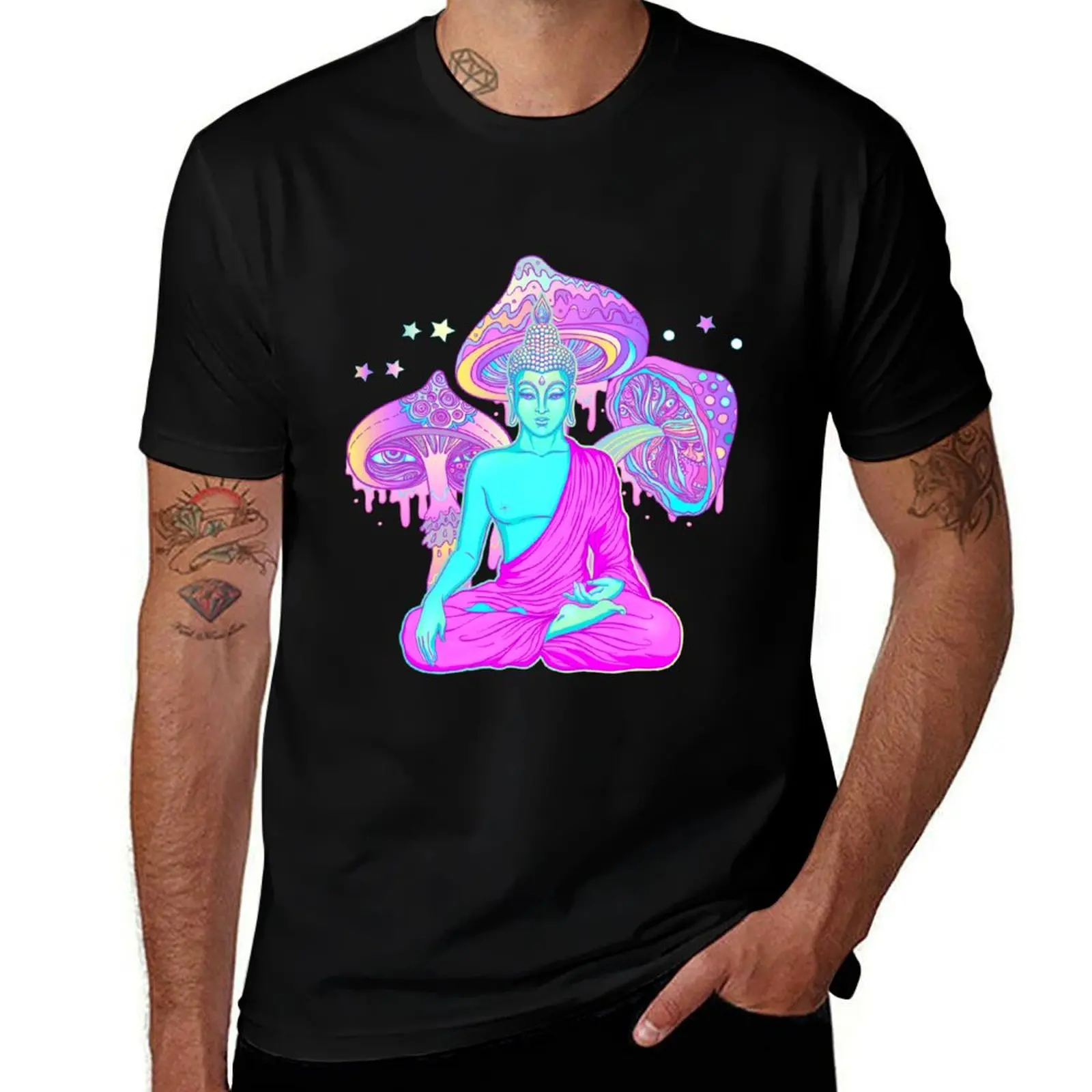 Trippy Buddha T-Shirt Minimal Art Print T-Shirt