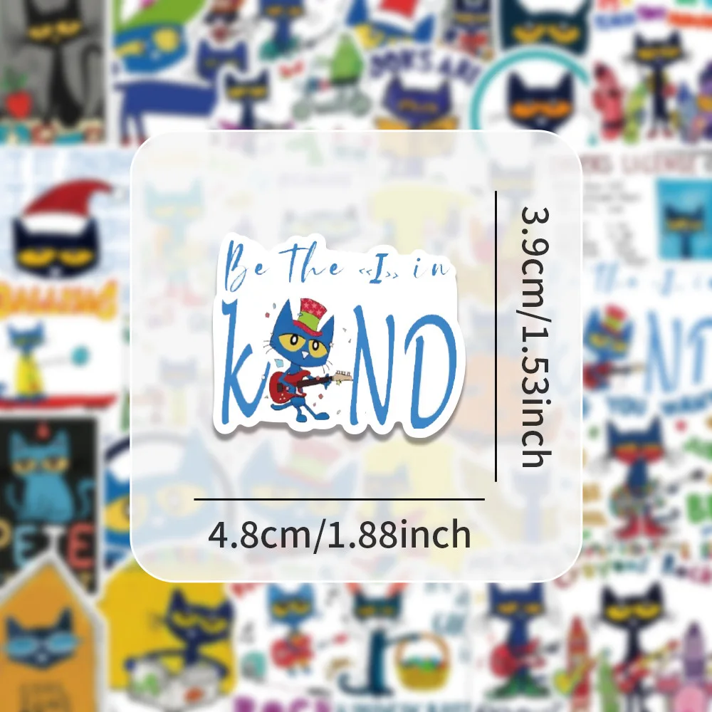 54 個漫画ピート猫落書きステッカースーツケース文具ラップトップコンピュータギター携帯電話 DIY 装飾デカール子供のおもちゃ