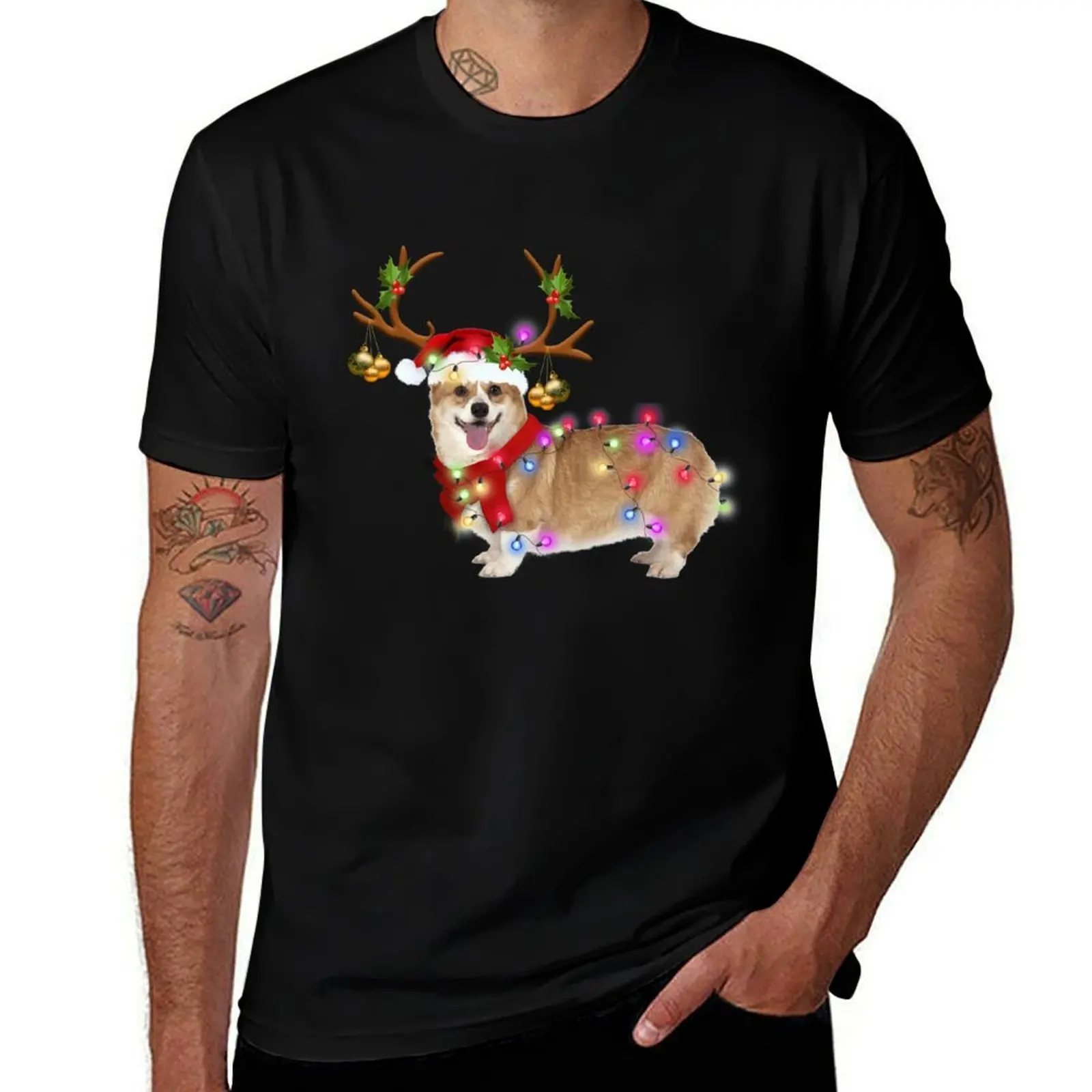 

CORGI DOG LOVERS MERRY CHRISTMAS GIFT T-Shirt man t shirts for men man t shirt designer T-Shirt
