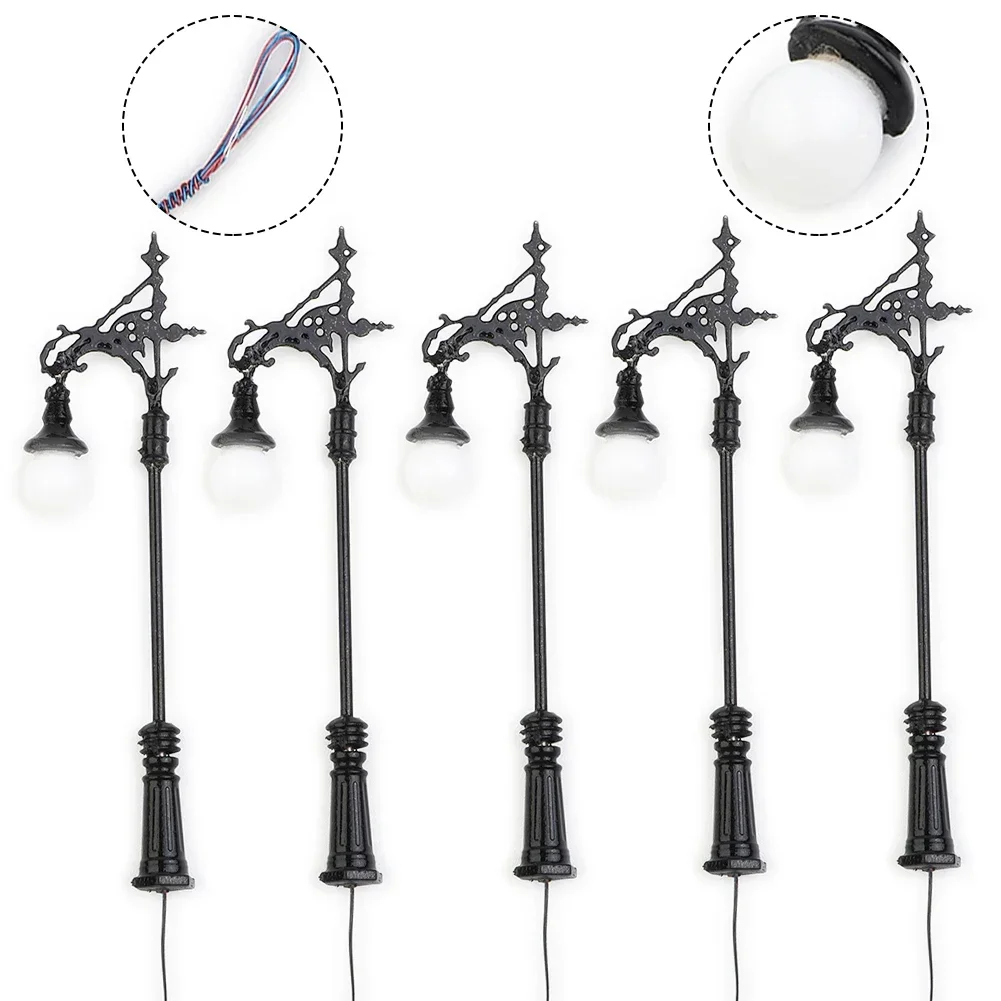 5 Pcs Model Railway LED Street Light N Gauge Lamp 1: 160 Street Lamp LED Light Model Train Model Lamps Building Layout