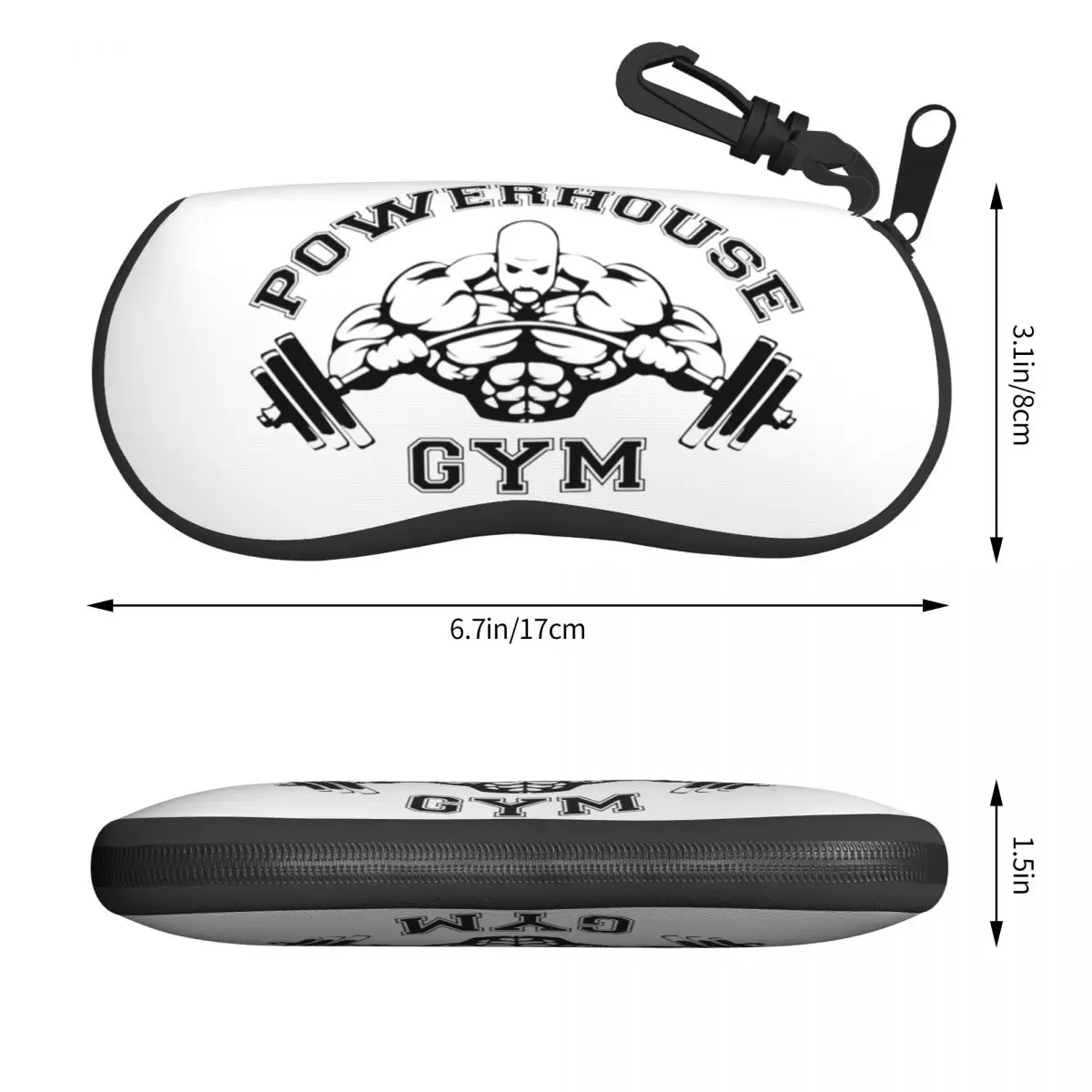 Custom Powerhouse Gym Logo Shell Glasses Case Unisex Travel Bodybuilding Fitness Eyeglasses Case Sunglasses Protector Box