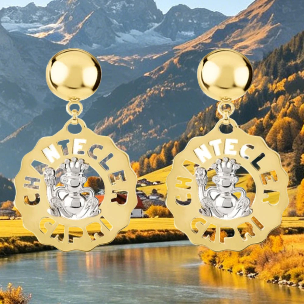 

High-End Chanteclers 2026 Earrings 925 Sterling Silver Gold Plated Shiny Polished Fashion Jewelry